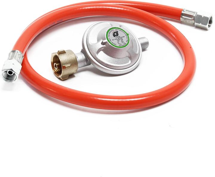 Produktbild Wiltec Druckminderer 50mbar Gasregler mit Propanschlauch 80cm Druckregler