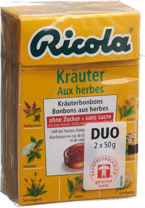 Produktbild Ricola Kräuter Kräuterbonbons ohne Zucker Box Pastillen
