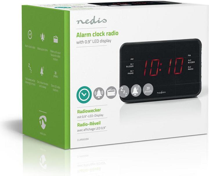 Immagine prodotto Nedis Radiosveglia digitale con display a LED (0,9 pollici) FM