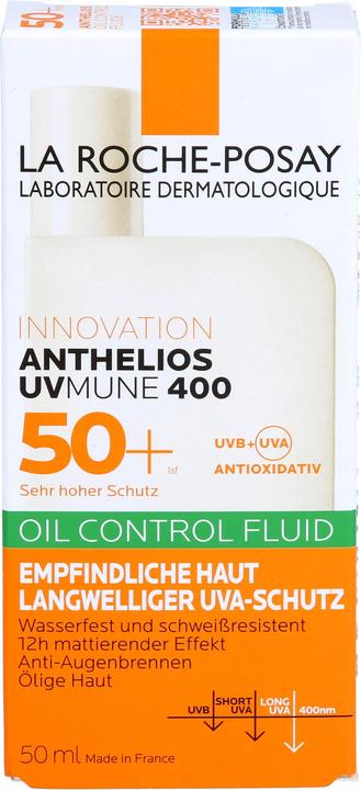 Image du produit La Roche Posay Anthelios UV Mune Oil Control Fluid (Crème solaire visage, SPF 50+, 50 ml, 49 g)