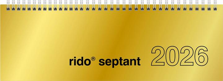 Produktbild Rido Tischkalender 2026 quer gold (Harter Einband, Deutsch)