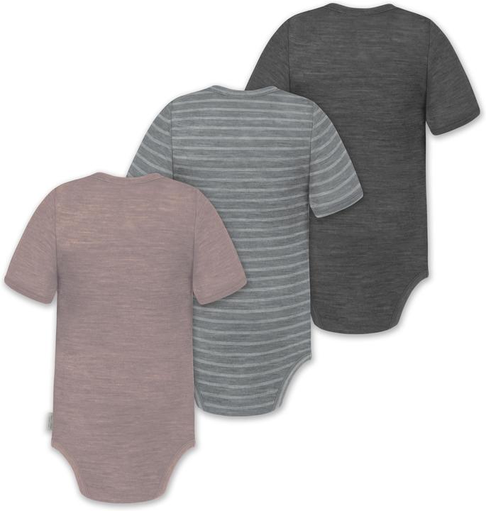 Image du produit Normani Lot de 3 bodies manches courtes bébé mérinos "Tihoi" - 9319 (92)