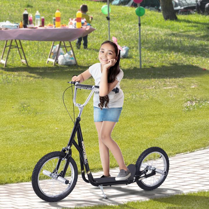 Produktbild Homcom Kinderroller Mit Handbremse, extra dicker Luftbereifung, Höhenverstellbarer Lenker