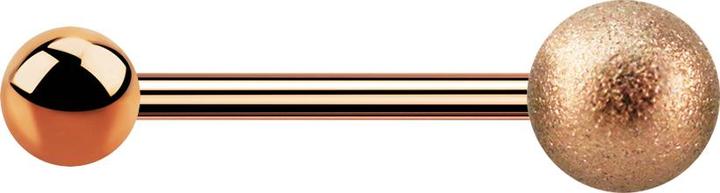Star Piercing Micro Barbell rosegold mit Kugel und Kugel gesprenkelt (ohne Messing, Chirurgenstahl 316L)