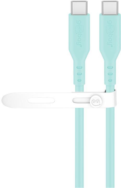 Actual product image Goobay USB-C-Silikonkabel, 1,5 m, türkis (1.50 m, USB 2.0, 60 W)