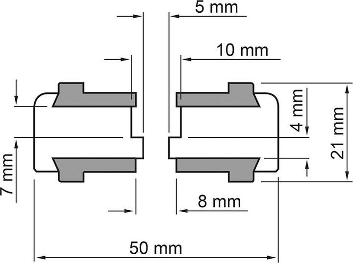 Actual product image Sintron 206381 Aluminium foot set 4 pcs.