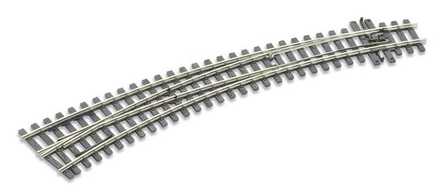 Peco SL-E1487 Streamline Code 75 Left Hand Curved Turnout Electrofrog