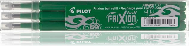 Produktbild Pilot FriXion Refill Set à 3 (Ersatzmine, Hellgrün, 0.35 mm)