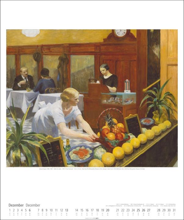 Produktbild Edward Hopper Kalender 2026 (46 x 55 cm, Deutsch, Englisch)
