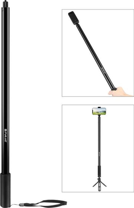 Actual product image Puluz 3 metre long telescopic selfie stick monopod