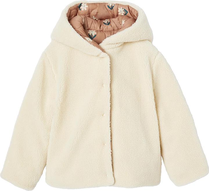 Image du produit Vertbaudet Veste à capuche matelassée réversible pour filles avec polaire teddy, rembourrage en polyester (140)