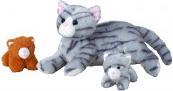 Produktbild IKO Plüschkatze mit 2 Katzen Babys l=25cm