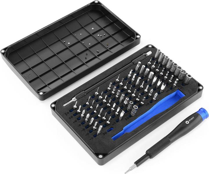 Produktbild iFixit Mako Precision Bit Set (1, 2, PH00, TR6, 0.9 mm, TR9, T3, P6, TR8, PH2, 5.5 mm, Y0, 1.5mm, 0.7 mm, 1.3 mm, PH1, P5, T TR 20, PH0000, T2, PH0, 3 mm, Y 000, 5 mm, Y 1, T TR 25, J 1, Y 00, 2.5 mm, 1mm, J 000, 3.5 mm, 4.5 mm, T TR 15, 2 mm, T5, J 00, TR7, T TR 10, J 0, T4, P2, 4 mm)