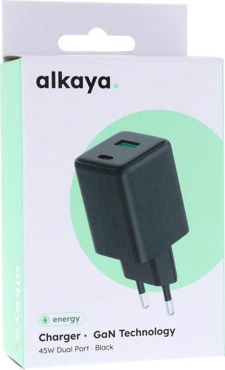 Produktbild Alkaya NEXUS-Laderät mit GaN-Technologie 45W schwarz (45 W)
