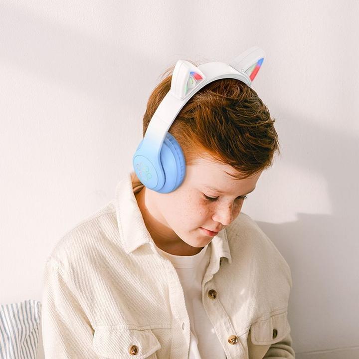 Produktbild Hoco Drahtlose Kopfhörer drahtlose bluetooth Kopfhörer W42 Cat Ear crystal blue