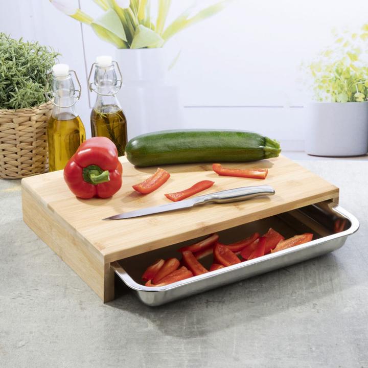 Produktbild Hermex Küchenbrett Schneidematte Holzbrett Schneidebrett Arbeitsbrett