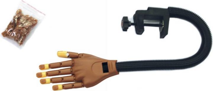 You Nails Nail Trainer - Übungshand (Kunstnägel, Braun)