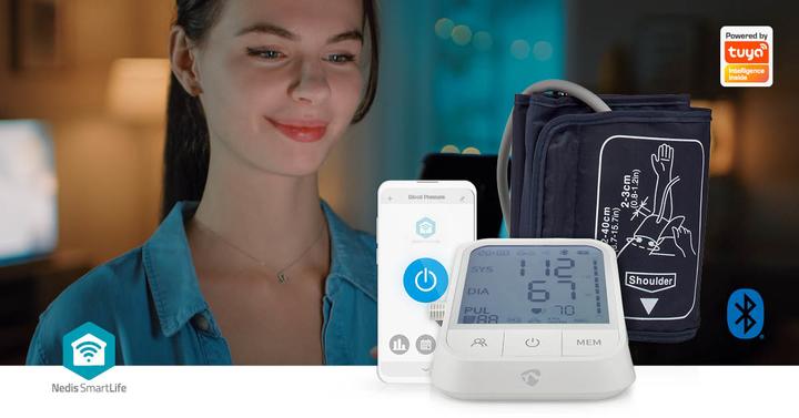 Actual product image Nedis SmartLife Blood Pressure Monitor | Arm | Bluetooth | LCD Display | 22 - 42 cm | Display of (Blood pressure monitor upper arm)