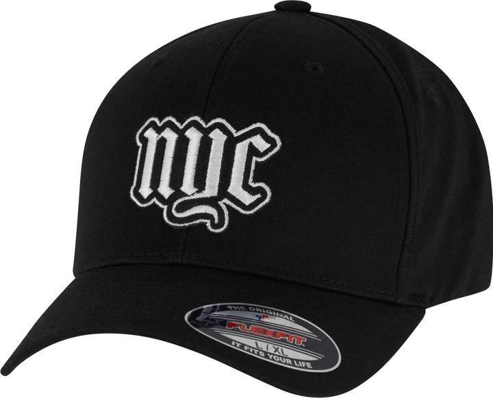 Produktbild Flexfit NYC Old English Wording Patch Wooly Combed Cap - 186925 (S/M)