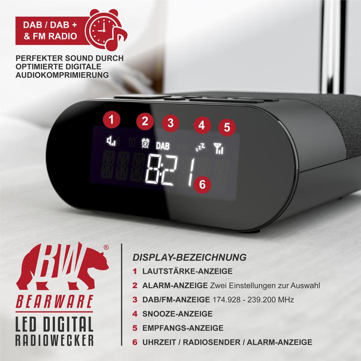 Actual product image Bearware DAB Plus clock radio