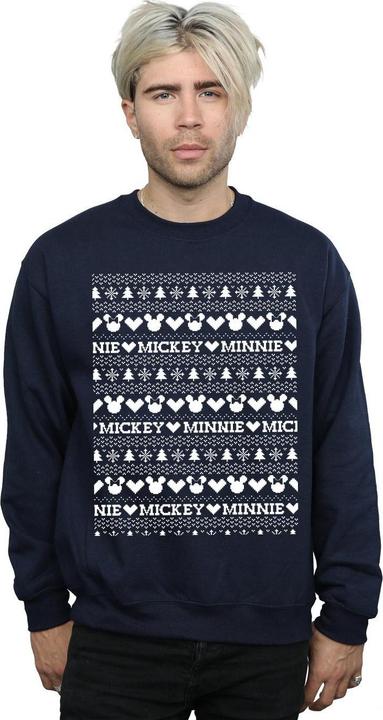 Immagine prodotto Disney Mickey And Minnie Christmas Fair Isle Felpa Uomo (S)
