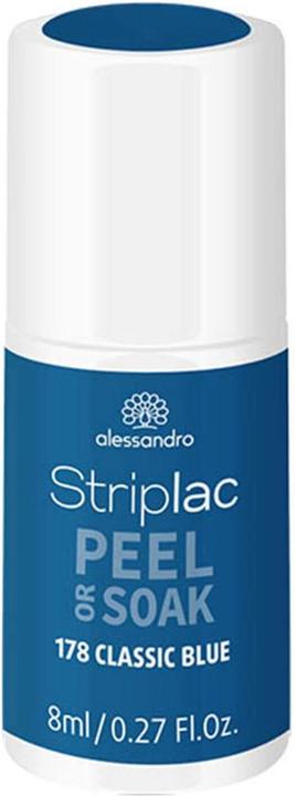 Alessandro Striplac Peel or Soak Classic blue 8 ml (178 Classic Blue, UV-Gel Lack)