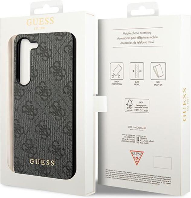 Productafbeelding Guess Hoesje voor S24+ S926 GUHCS24MG4GFGR hardcase 4G Metaal Goud Logo zwart (Samsung Galaxy S24+)