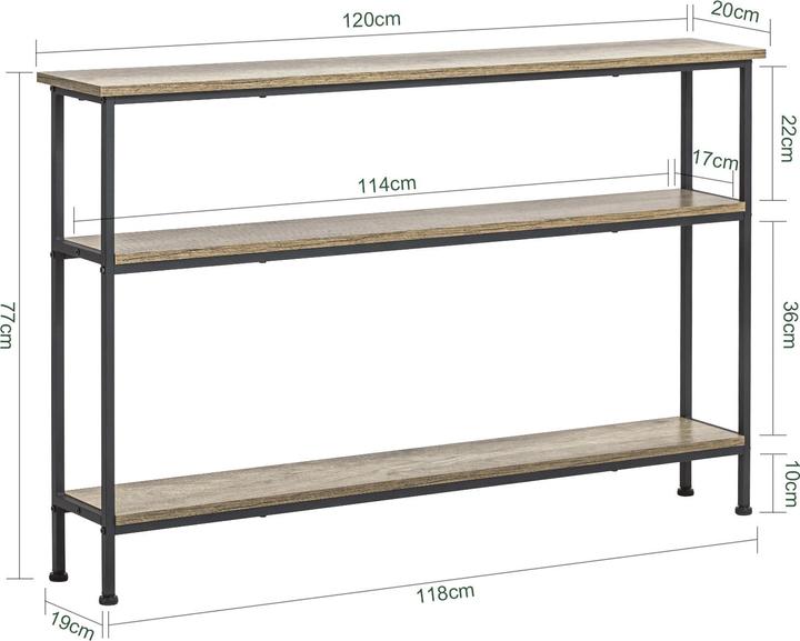 Actual product image SoBuy Console table with 3 shelves