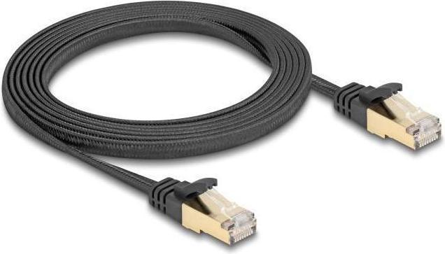 Actual product image Delock RJ45 flat ribbon network cable with braided sheath Cat.6 (S/FTP, CAT6a, 2 m)