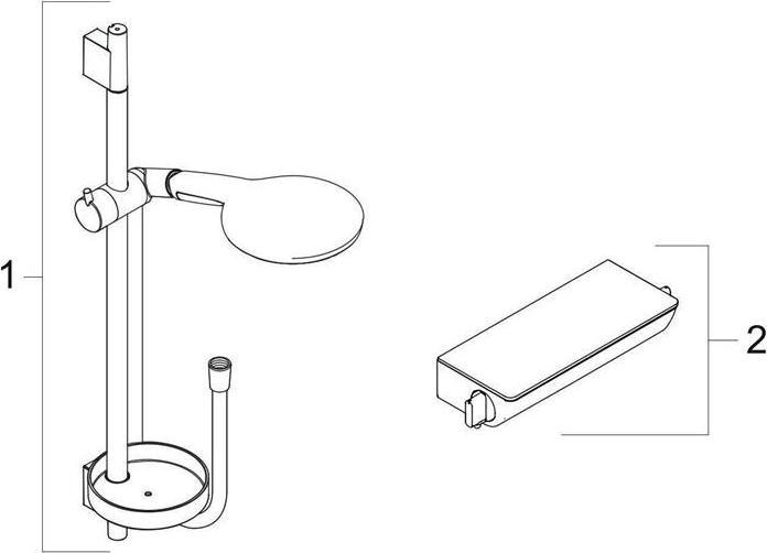 Actual product image hansgrohe HG shower combination RAINDANCE SELECT Bsta Unica'S Puro Set 650mm chrome