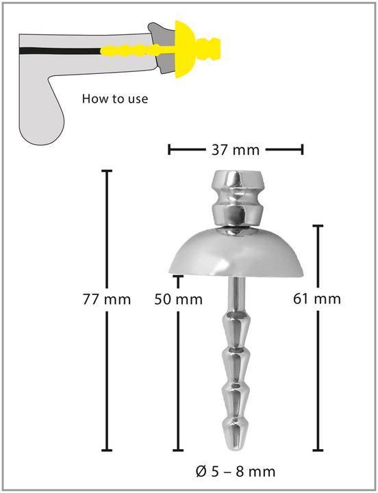 Actual product image Penisplug Umbrella plug