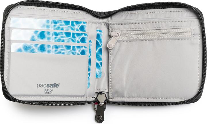 Actual product image Pacsafe RFIDsafe zip around wallet