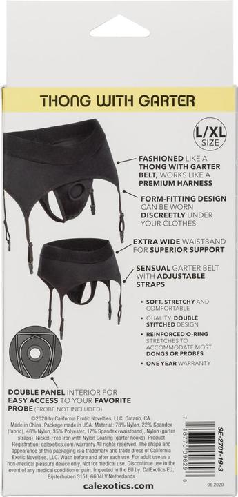 Actual product image CalExotics Boundless™ Thong with Garter - L/XL (L, XL)