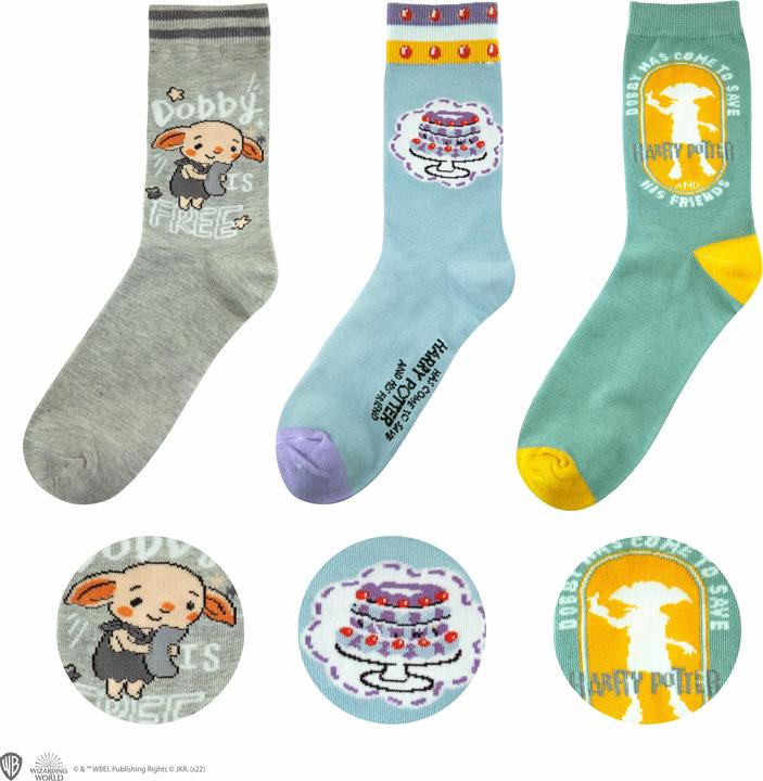 Image du produit Cinereplicas Harry Potter : Chaussettes Dobby (Lot de 3, 40)