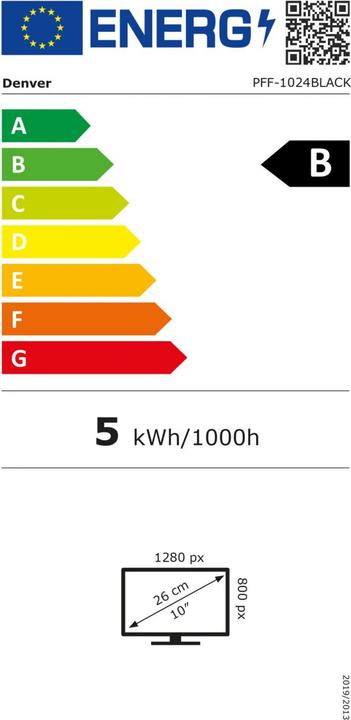Energy Label Denver Frameo PFF-1024 (10.10", 1280 x 800 pixels)