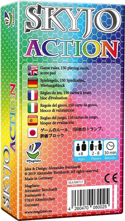 Skyjo Action (Français, Espagnol, Anglais, Allemand)