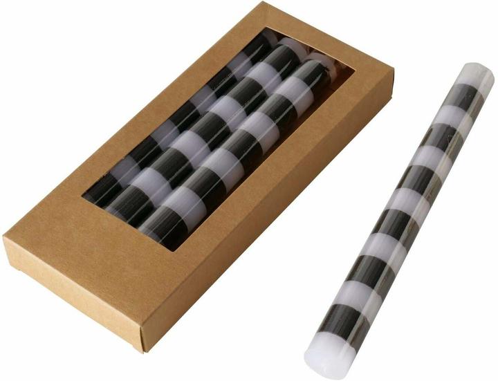 Boltze Home Stripe stick candle black white 20cm 4pcs (4 pcs.)