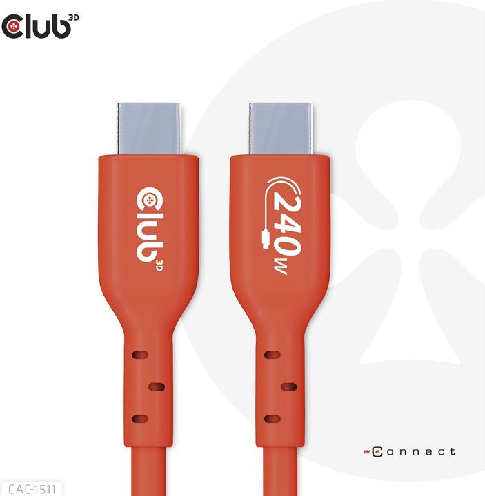 Image du produit Club 3D Club3D Câble USB 2 Type C PD 240W / 480Mb 4m St/St retail (4 m, USB 2.0)