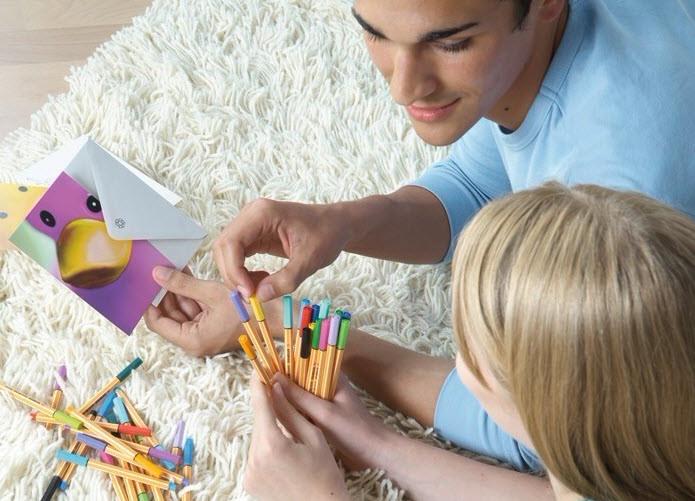 Actual product image STABILO point 88 Fineliner (Red, Green, Lilac, Black, Blue, Violet, 6 x)