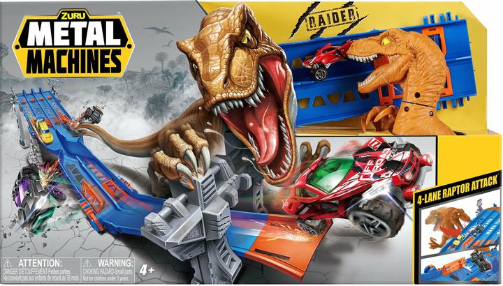 Produktbild Zuru Metal Machines - Playset - 4 Lane Raptor Attack Set (6740)