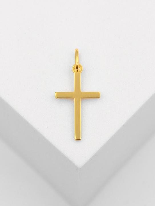 Image du produit Muau Pendant cross or jaune 750, 21x10mm (Or jaune 750/18K)