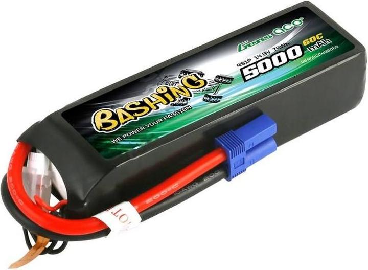 Produktbild Gens Ace Akumulator LiPo Bashing 5000mAh 14,8V 4S1P 60C EC5 (14.80 V, 5000 mAh)