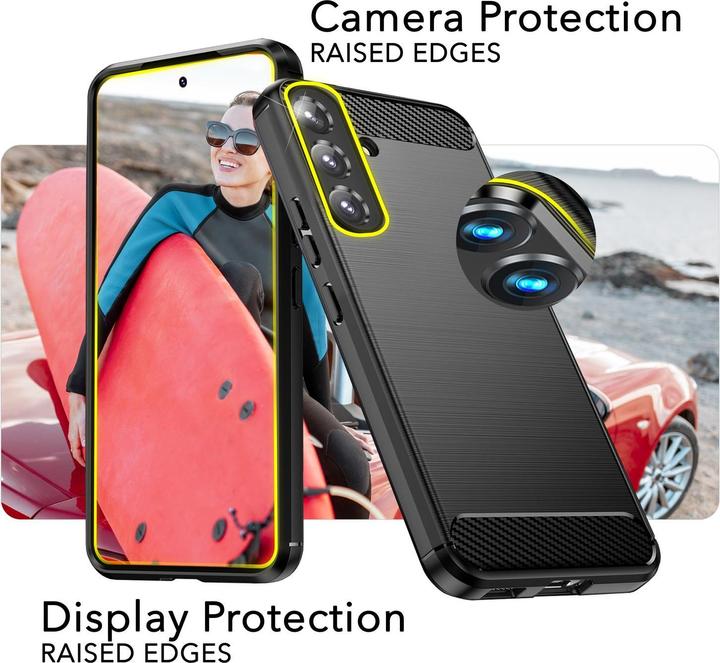 Produktbild Nalia Carbon-Look Silikon Hülle (Samsung Galaxy S24+)