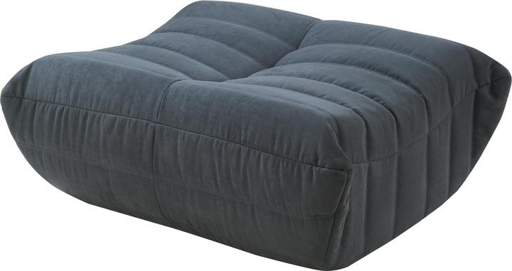 En.Casa Fusshocker Kodsø 35x80x65 cm Mikrofaser Schwarz