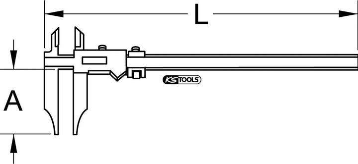 Actual product image KS Tools Workshop caliper gauge (44 cm)