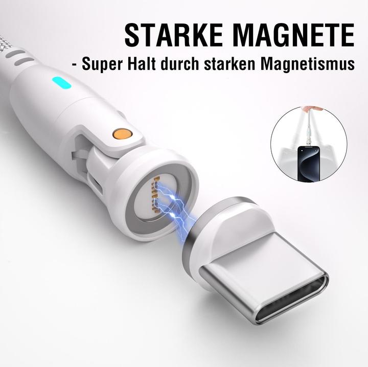 Produktbild 4smarts USB-C/A 540° Magnetkabel GravityCord (1.80 m, USB 2.0)