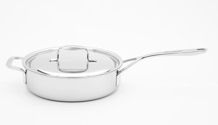Productafbeelding Demeyere 5 Plus steelpan laag 24cm met deksel (24 cm, Steelpan, Roestvrij staal)