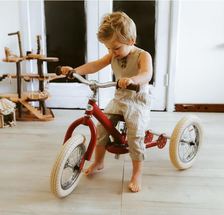 Actual product image Trybike Laufrad 2 in 1 vintage, red matt (12")