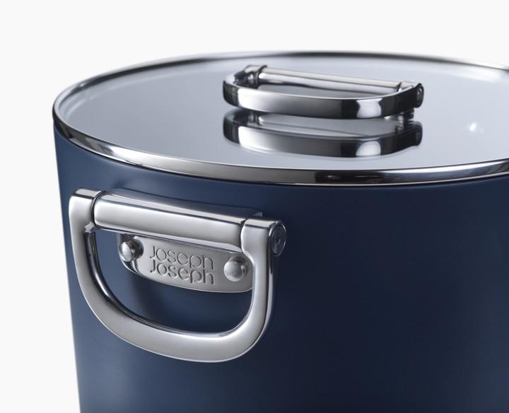 Actual product image Joseph Joseph Space soup pot with folding handles D25cm (25 cm, Pot, Aluminium)