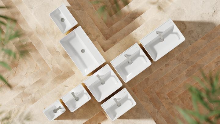 Actual product image hansgrohe Xanuia Q wash hand basin, 1 tap hole, with overflow, 500x390mm, white